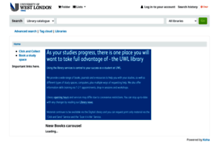 library.uwl.ac.uk screenshot