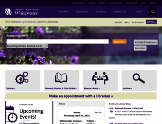 library.uww.edu screenshot