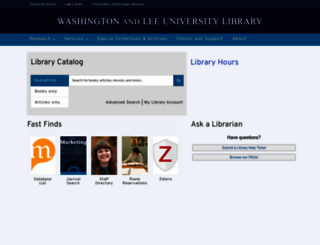 library.wlu.edu screenshot