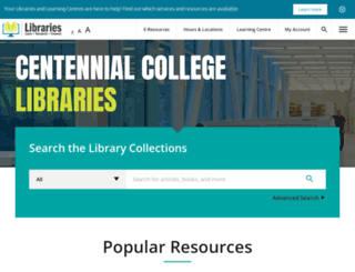 libraryapps.centennialcollege.ca screenshot