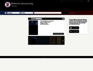 librarycatalog.bilkent.edu.tr screenshot