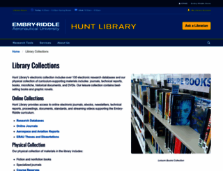 libraryonline.erau.edu screenshot