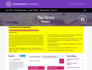 libraryonline.leedsmet.ac.uk screenshot