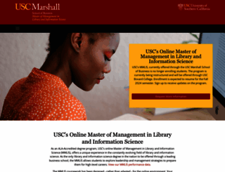 librarysciencedegree.usc.edu screenshot