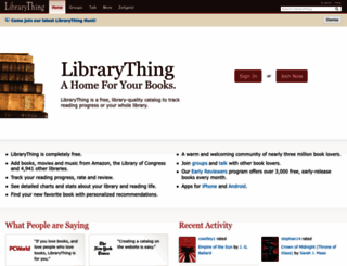 librarything.com screenshot