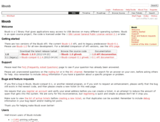 libusb.org screenshot