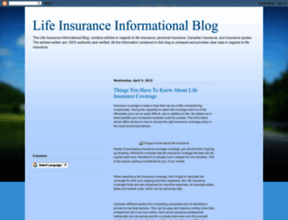 life-insurance-one.blogspot.ca screenshot