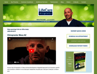 lifecarechiropractic.com screenshot