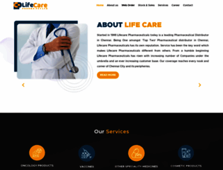 lifecarepharma.com screenshot