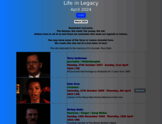 lifeinlegacy.com screenshot