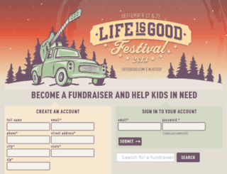 lifeisgoodfestival.fundraise.com screenshot