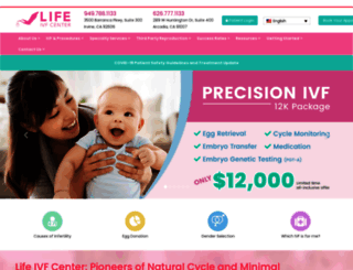 lifeivfcenter.com screenshot