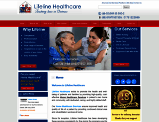 lifelinehealthcarebd.org screenshot