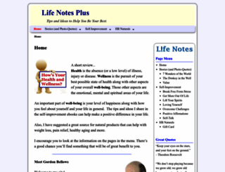 lifenotesplus.com screenshot
