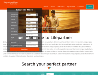 lifepartner4me.com screenshot