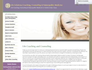 lifesolutionscoachingandcounseling.com screenshot