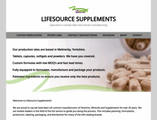 lifesourcesupplements.co.uk screenshot