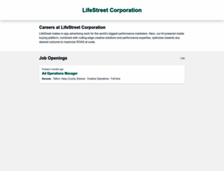 lifestreet-corporation.workable.com screenshot