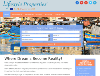 lifestyle-properties-malta.com screenshot