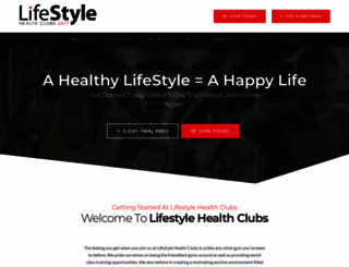lifestylehealthclubs.com.au screenshot