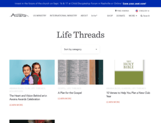 lifethreads.awana.org screenshot