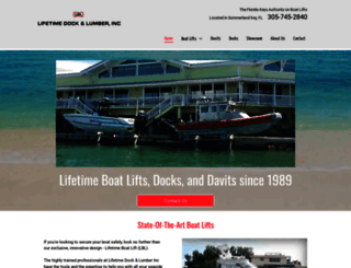 lifetimeboatlifts.com screenshot