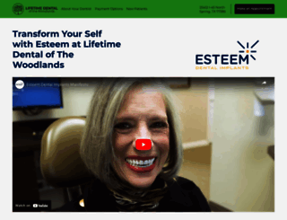 lifetimedentalwoodlands.com screenshot