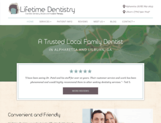 lifetimedentistryofga.com screenshot