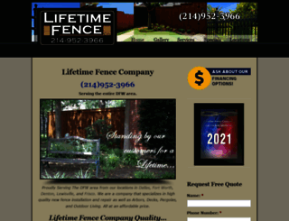 lifetimewarrantyfence.com screenshot