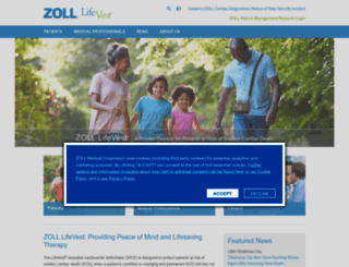 lifevest.zoll.com screenshot