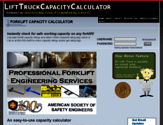 lifttruckcapacitycalculator.com screenshot