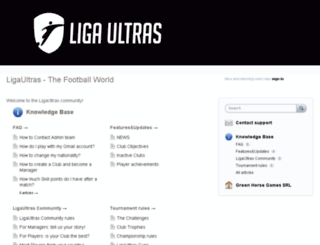 ligaultras.uservoice.com screenshot