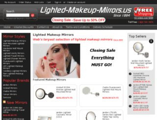 lighted-makeup-mirrors.us screenshot