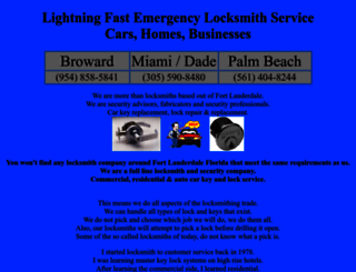 lightninglocksmiths.com screenshot