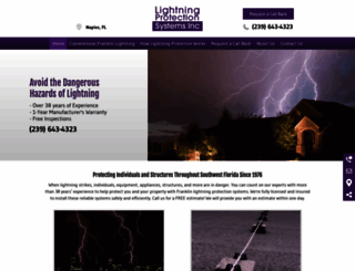lightningprotectionsystemsinc.com screenshot