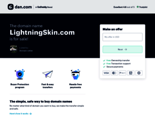lightningskin.com screenshot