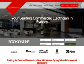 lightspeedelectrical.com.au screenshot
