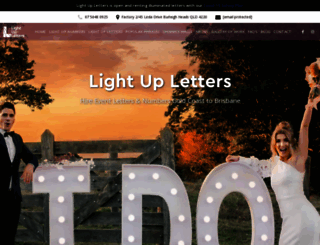 lightupletters.com.au screenshot