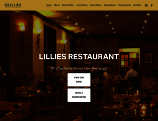 lilliesrestaurant.com screenshot