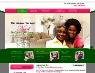 lillypadhomehealth.com screenshot