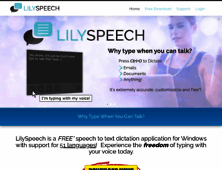 lilyspeech.com screenshot