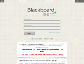 limcollege.blackboard.com screenshot