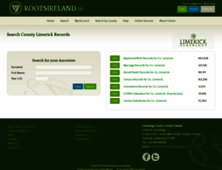 limerick.rootsireland.ie screenshot
