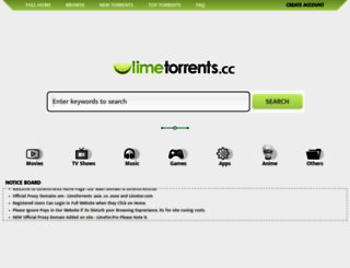 limetorrents.info screenshot