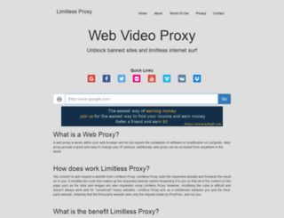 limitlessproxy.com screenshot
