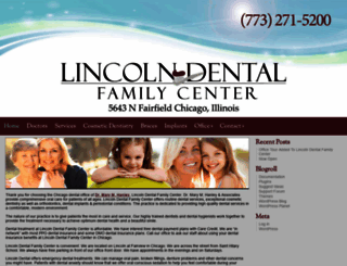 lincolndentalfamilycenter.com screenshot