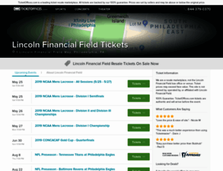 lincolnfinancialfield.ticketoffices.com screenshot