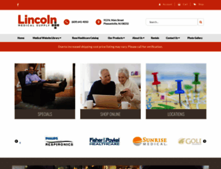 lincolnmedicalsupply.com screenshot
