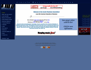 lincolnmusicians.com screenshot