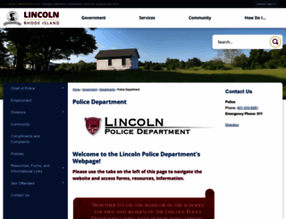 lincolnpoliceri.com screenshot